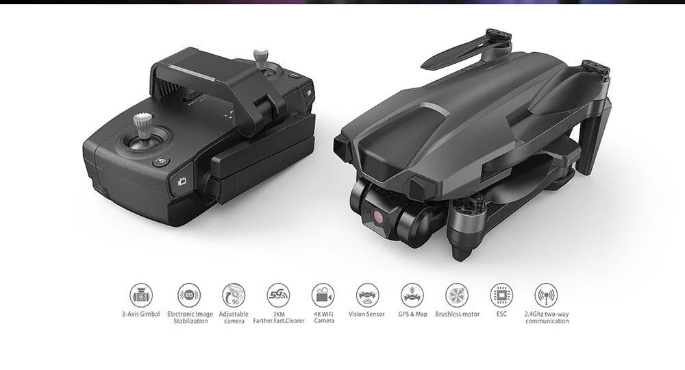 MJX Bugs 18 Pro GPS Drone, 3-Axis Gim bal Elcctramic Imeage Adjustable 3k