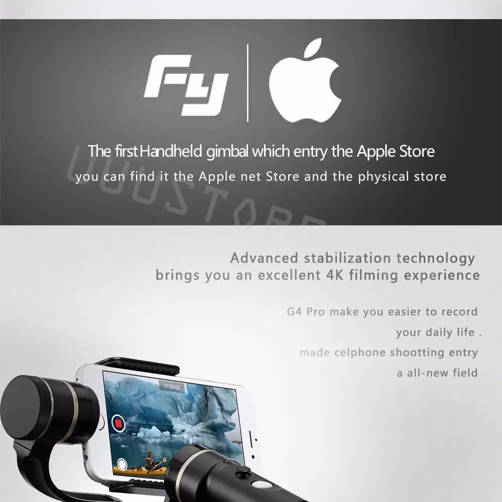Fy The firstHandheld gimbal which the Apple Store you can find it