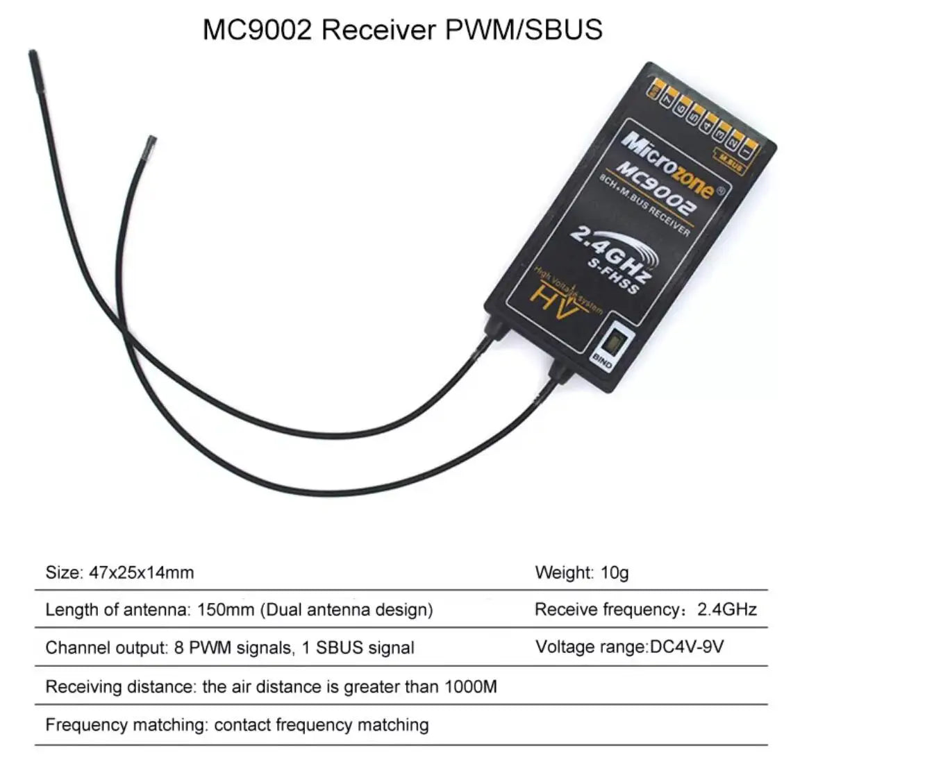 MC9002 Receiver PWMISBUS "M 9 Size: 47x25