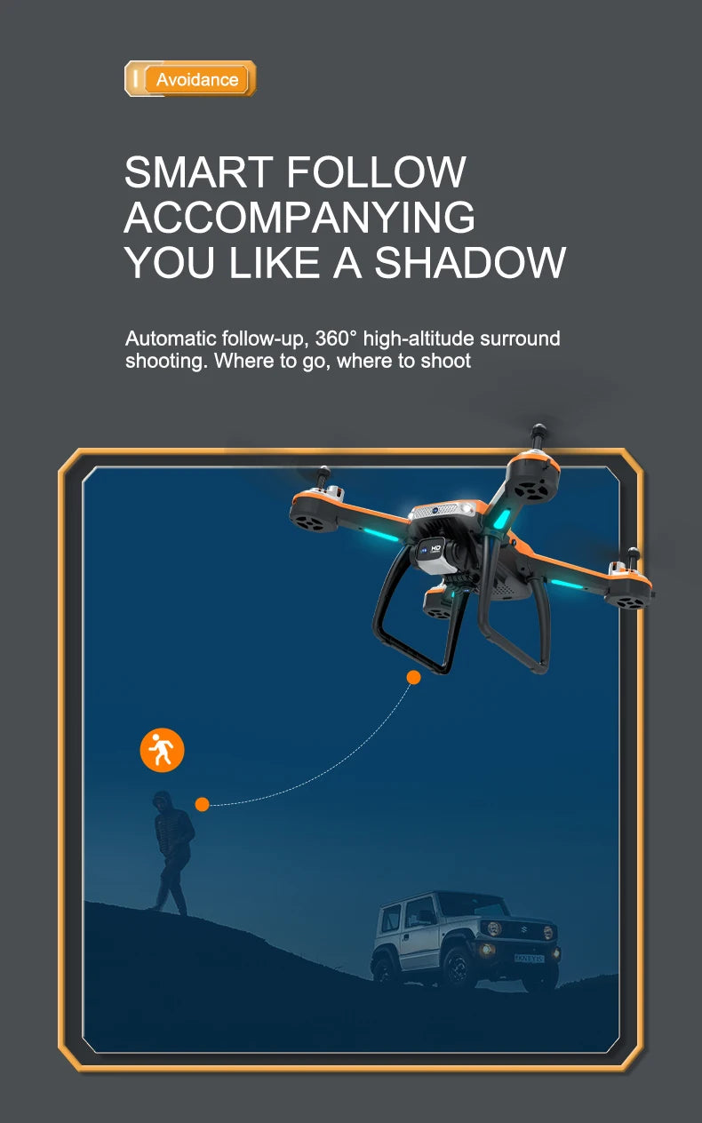 A19 Pro Drone - 2023 New GPS Professionele Dual Hd Camera Optische Stroom Positionering Vermijden Opvouwbare Quadcopter Rc Speelgoed 21 A19 Pro Drone, avoidance smart follow accompanying you like a shadow automatic follow-