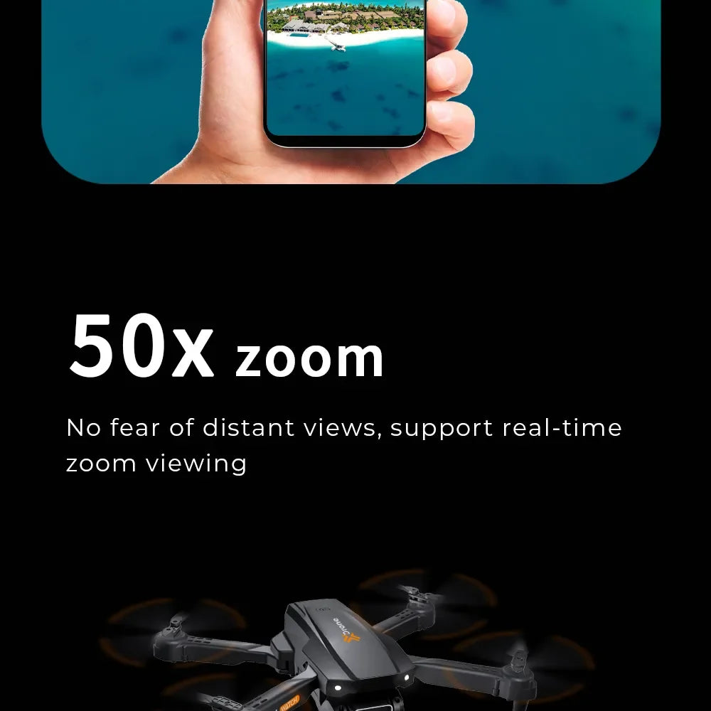 E66 Drone - Professional HD Camera, 50x zoom No fear of distant views, support real-time zoom viewing
