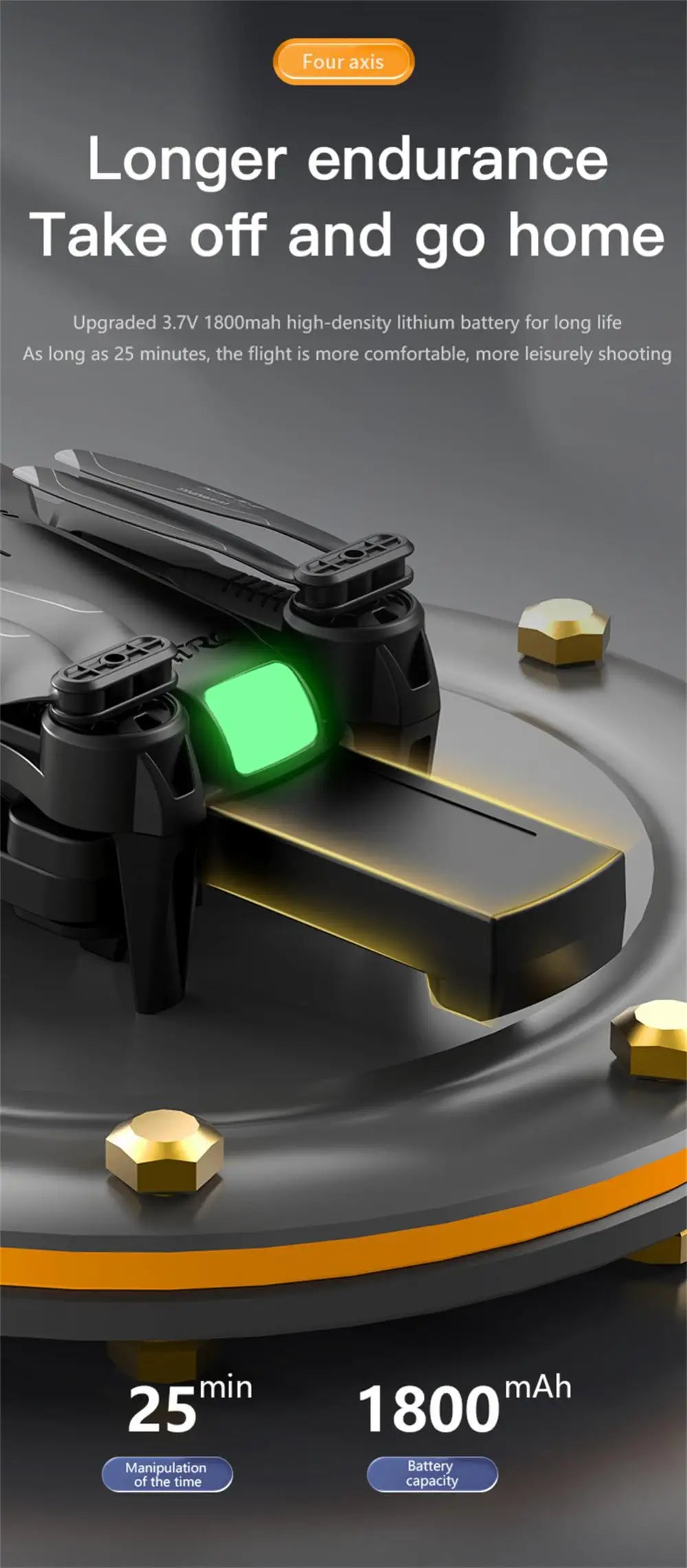 V28 Drone, four axis longer endurance take off and go home upgraded 3.7