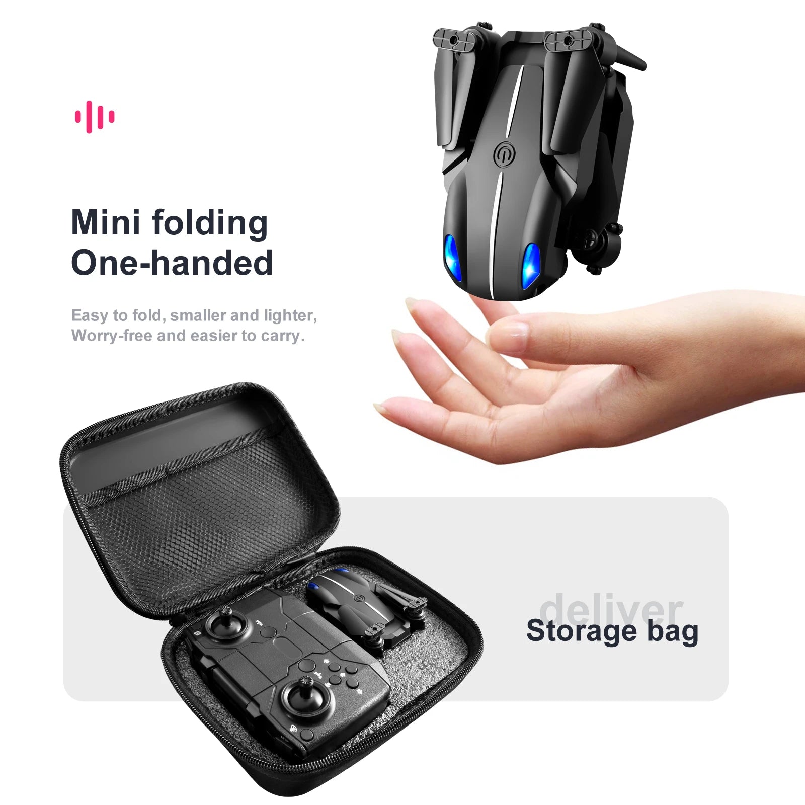 mini folding one-handed easy to fold, smaller and lighter, worry