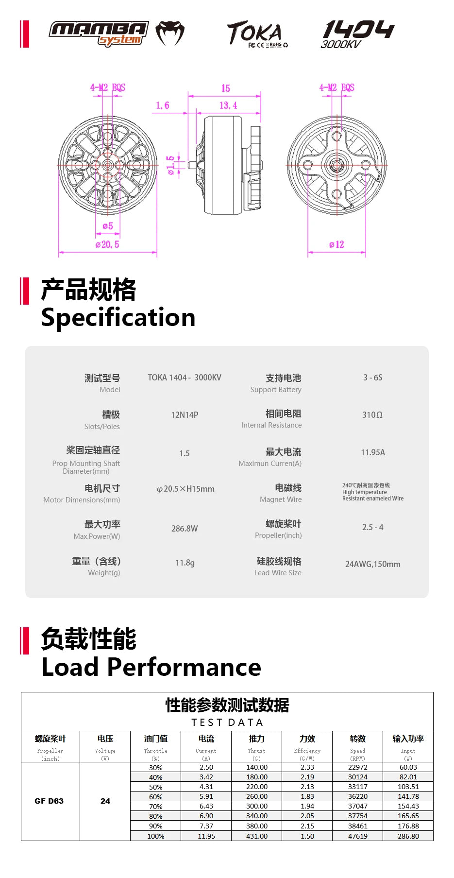 MAMBA TOKA 1404 3000KV 6S 4000KV 4S Brushless Racing Motor Grenn For FPV Racing 2.5inch-4inch Toothpick Drone DIY Parts 16 MAMBA TOKA 1404 3000