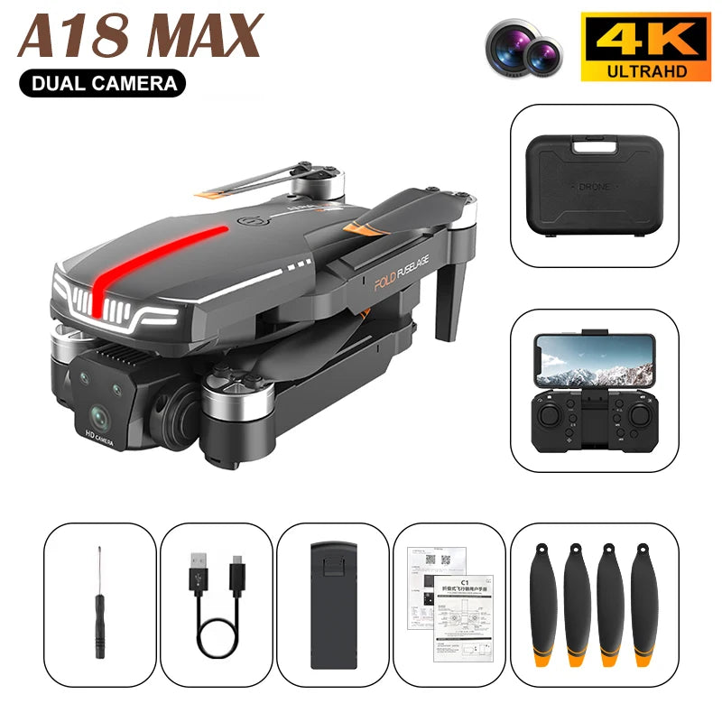 18 Inch Fpv A18 MAX Drone - 4K HD Camera Brushless Motor FPV Aerial UAV Flow Posit ...