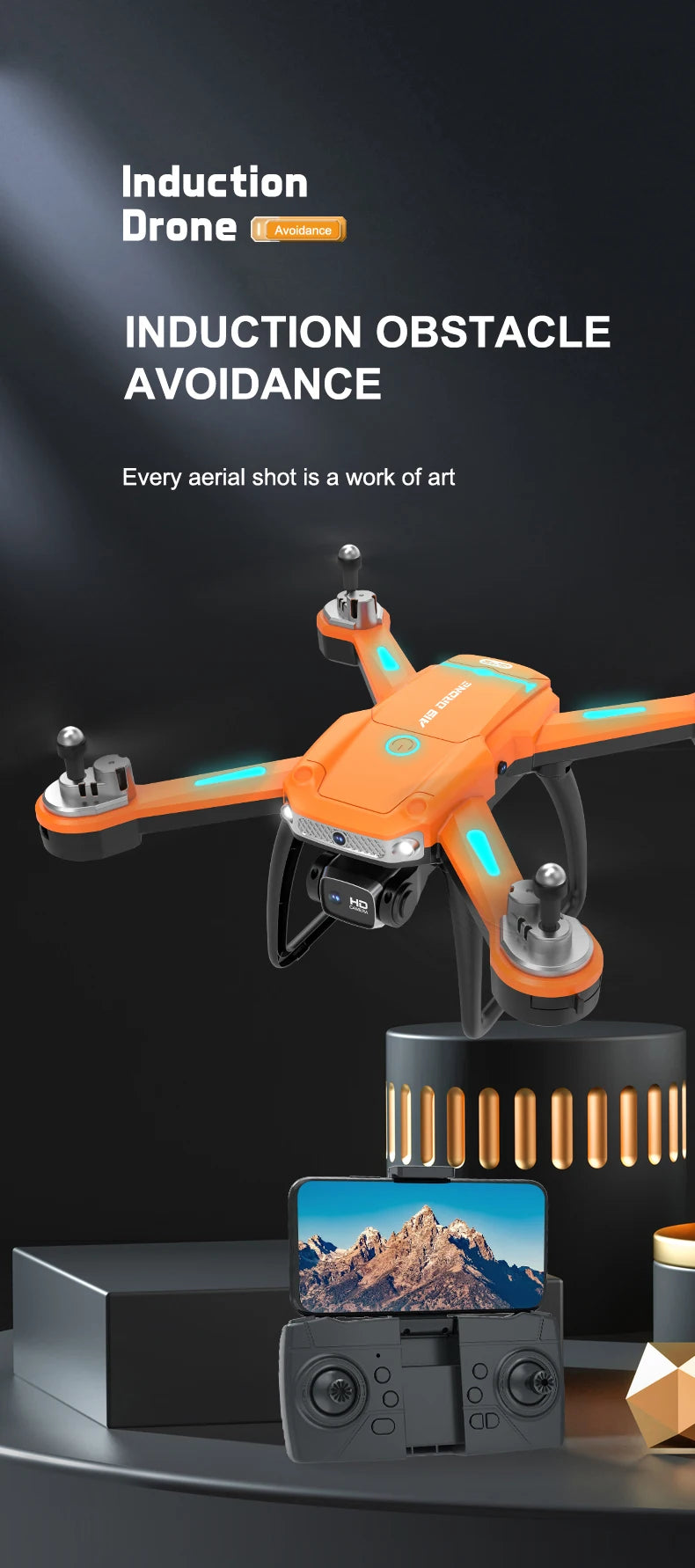 A19 Pro Drone - 2023 New GPS Professionele Dual Hd Camera Optische Stroom Positionering Vermijden Opvouwbare Quadcopter Rc Speelgoed 14 A19 Pro Drone, induction drone avoidance every aerial shot is a work of art