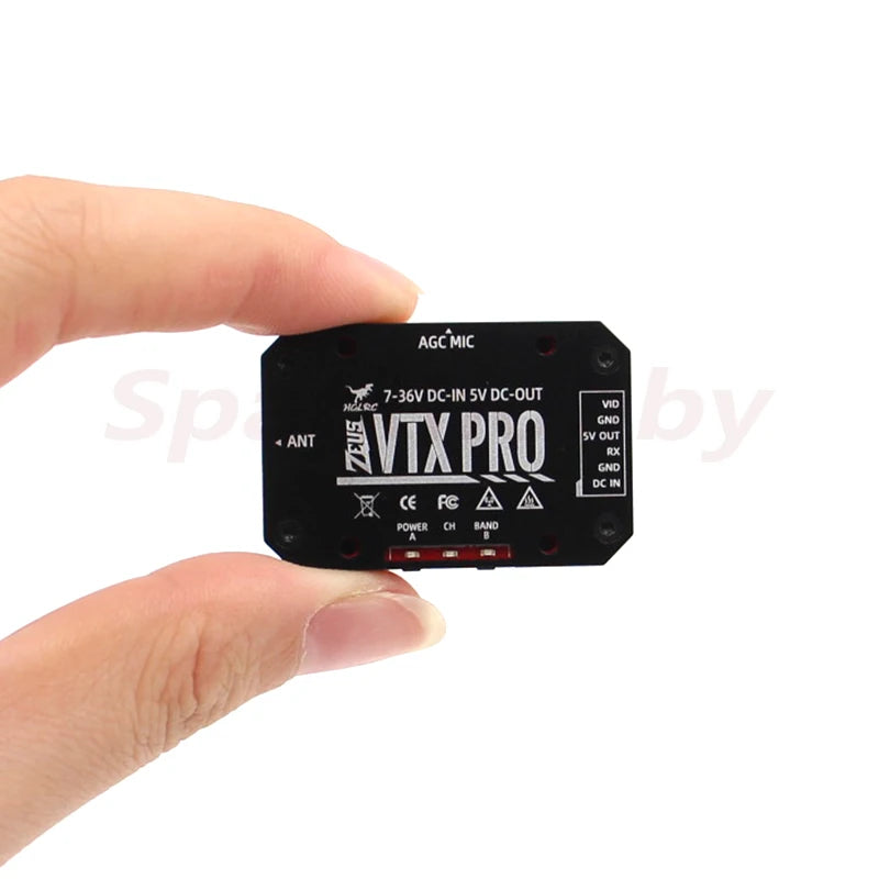 HGLRC Zeus VTX PRO 1.6W 5.8G 40CH Image Transmission with Microphone PIT/25/400/800/1.6W Adjustable For RC FPV Racing Drones 11 HGLRC Zeus VTX, Zeus VTX PRO 1.6W 1 x 80mm 5.8G MMC