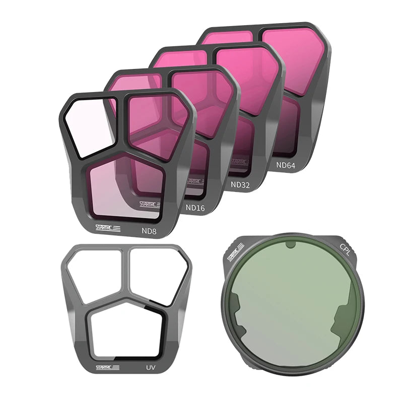 Camera Lens Filters Set for DJI Mavic 3 Pro — UV, CPL, ND8/16/32/64, GND16 — Aluminum Alloy + AGC Glass, Quick‑Release