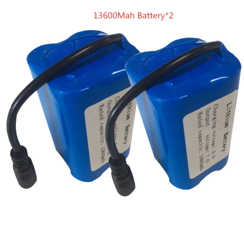 7.4V 13600Mah 6800Mah Battery, battery for t188 h18 C18 Bait Boat Battery Style7 :