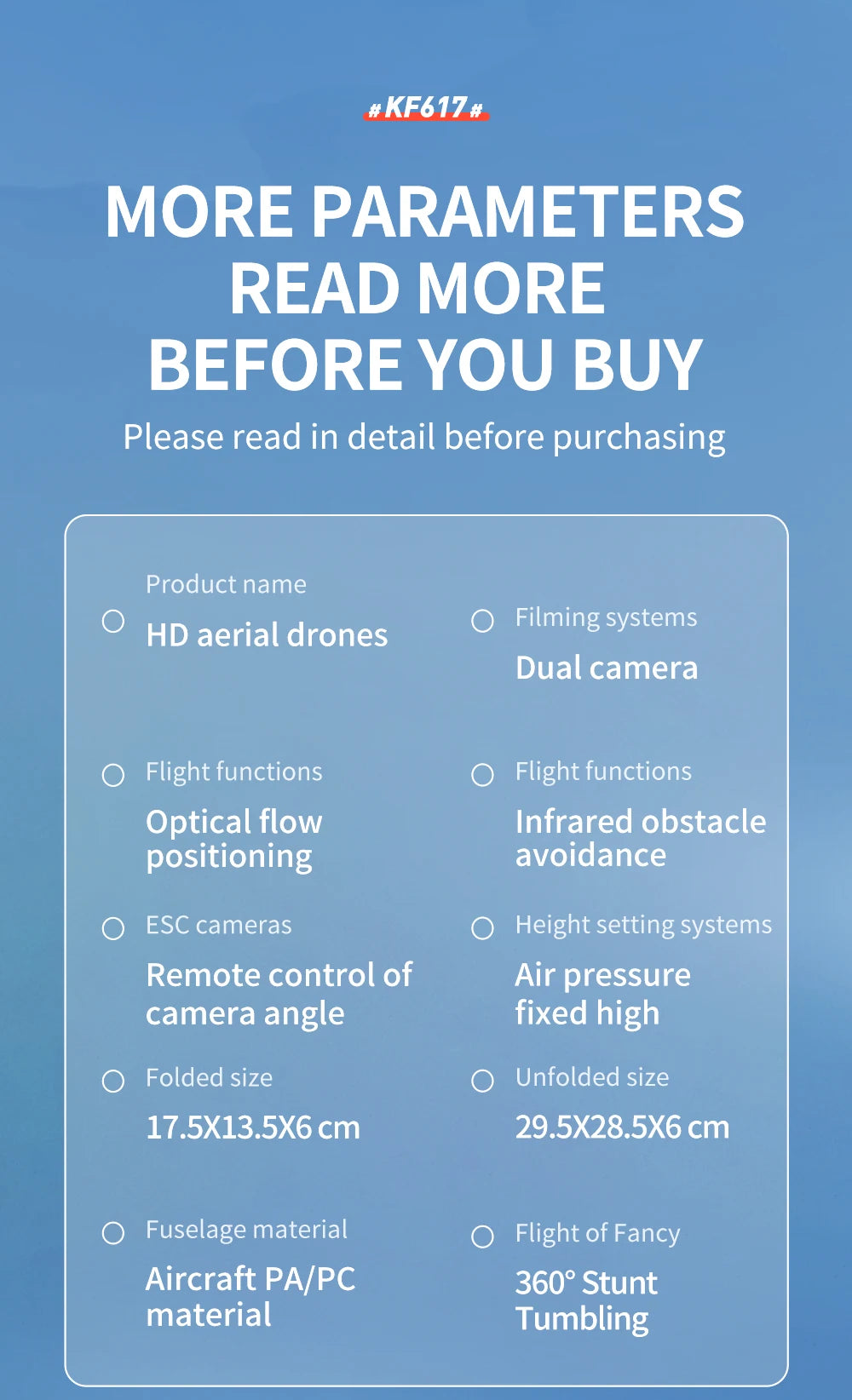 KF617 Pro Mini Drone, hd aerial drones filming systems dual camera flight functions