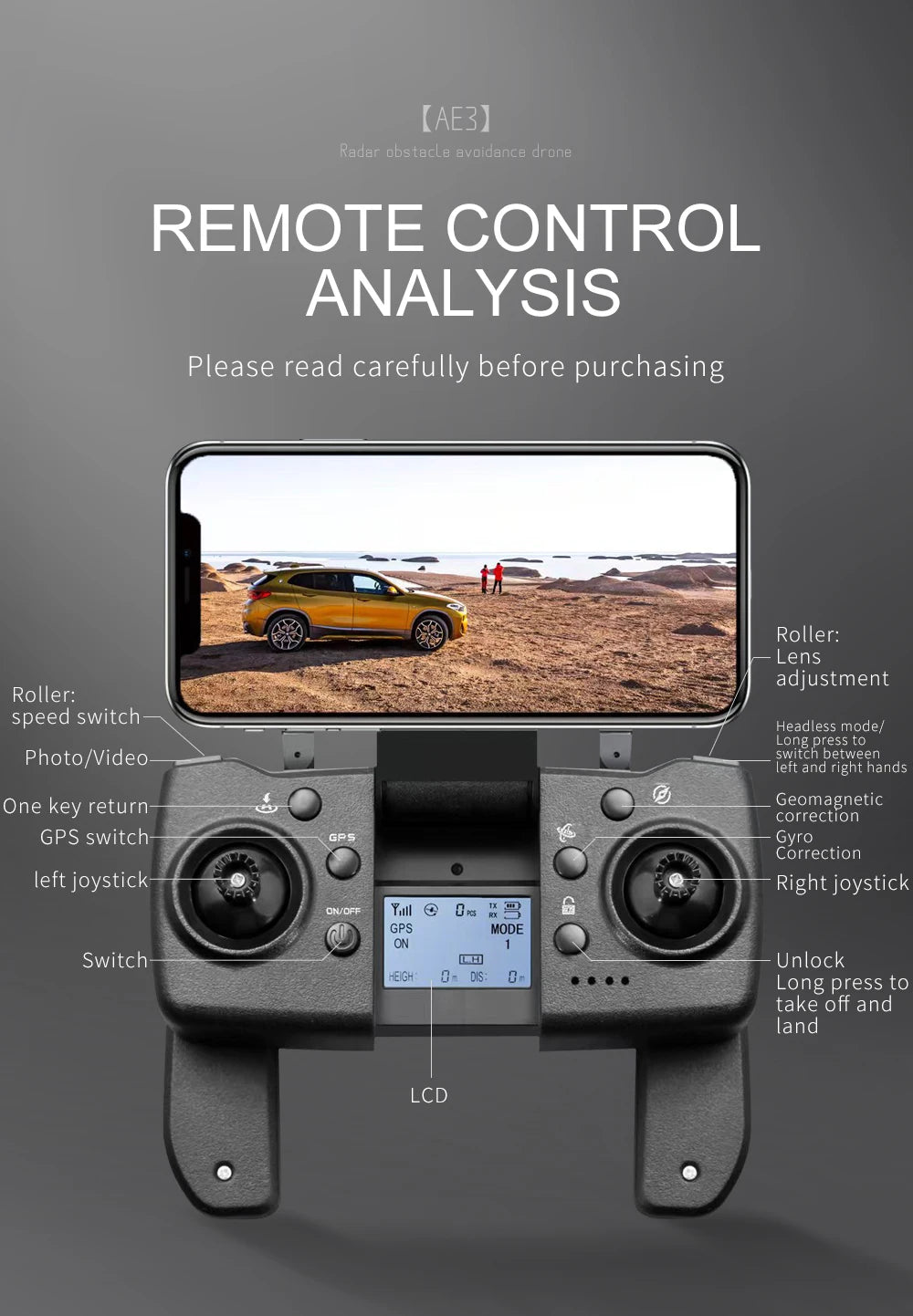 AE3 / AE3 PRO Max GPS Drone, GPS Drone - 4K HD Dual