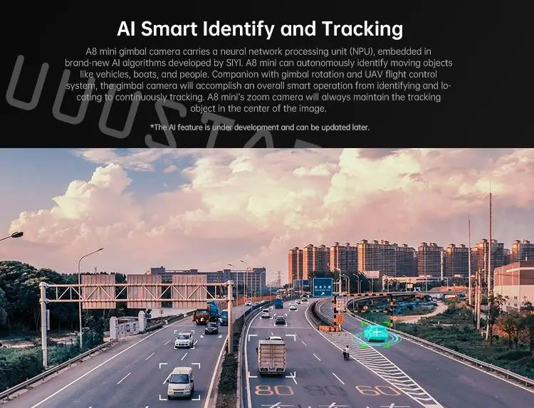 SIYI A8 mini can autonomously identlfy movlng objects