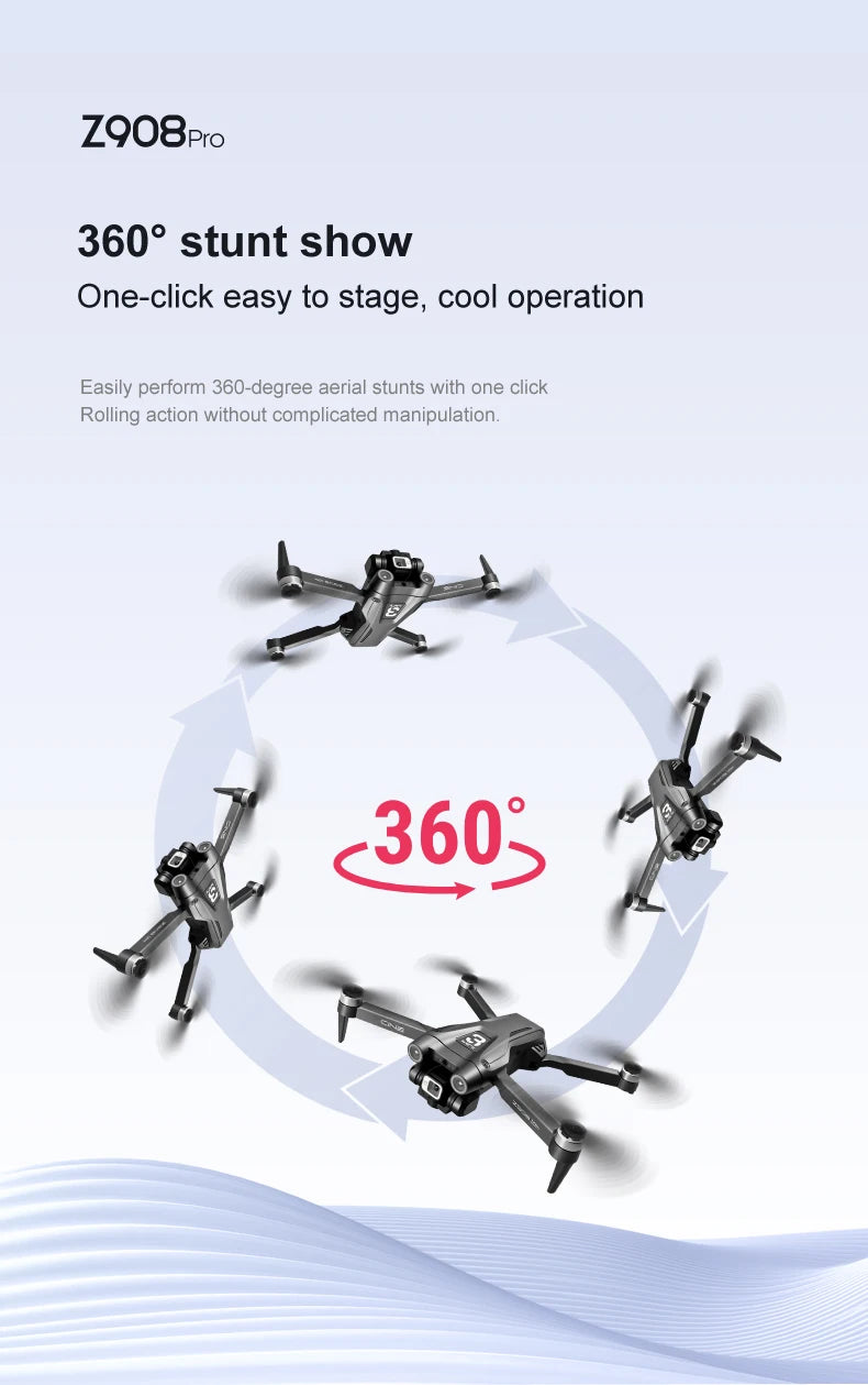 Z908 MAX Drone, z908pro 3600 stunt show one-click easy to