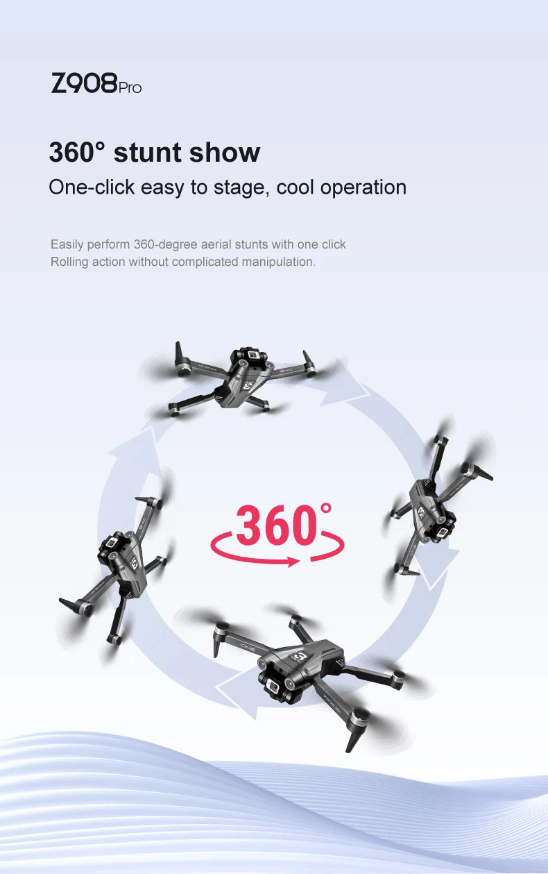 Z908 MAX Drone - 4K HD Professional Dual Camera Optical Flow Brushless 2.4G WIFi Obstacle Avoidance Quadcopter Dron Toy 43 Z908 MAX Drone, z908pro 3600 stunt show one-click easy to