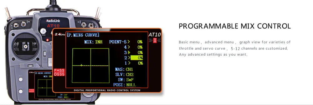 RadioLink AT10 II, RadioLink Atid PROGRAMMABLE MIX CONTROL 24m [PH