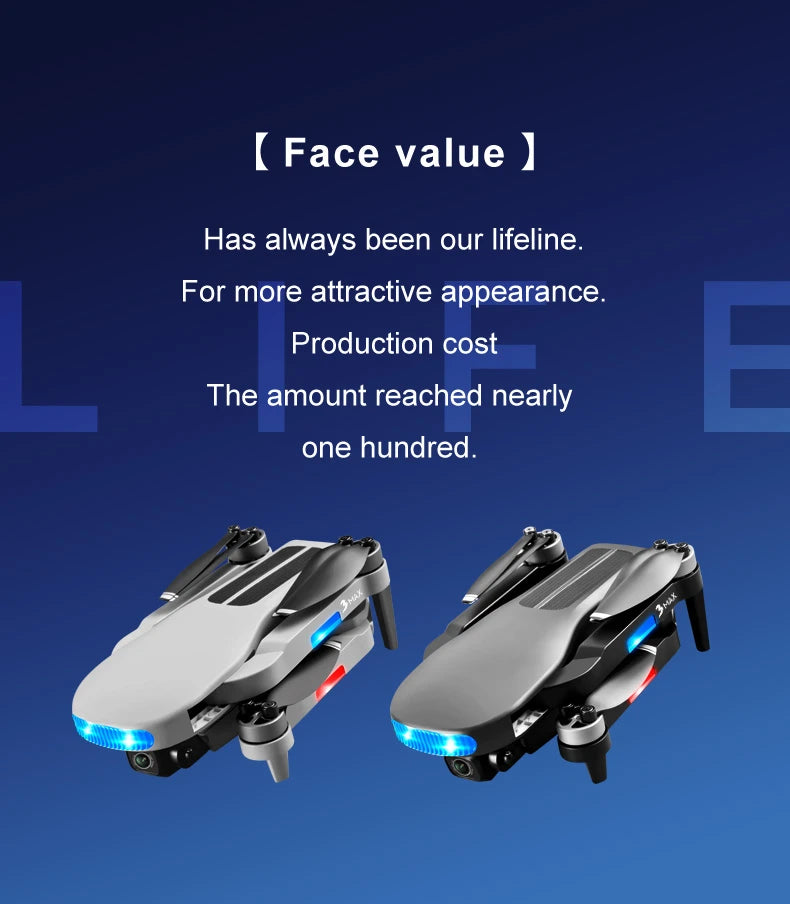 LU3 MAX GPS Drone, for more attractive appearance production cost the amount reached nearly one hundred .