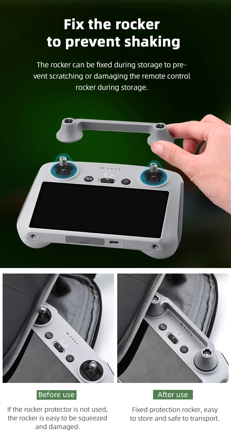Mini 3 /Mini 3 Pro Drone Thumb Rocker Joystick Fixed Bracket Clip Holder for DJI RC Mini 3 Remote Control with Screen Accessory 14 fix the rocker to prevent shaking The rocker can be fixed during storage to prevent scratching