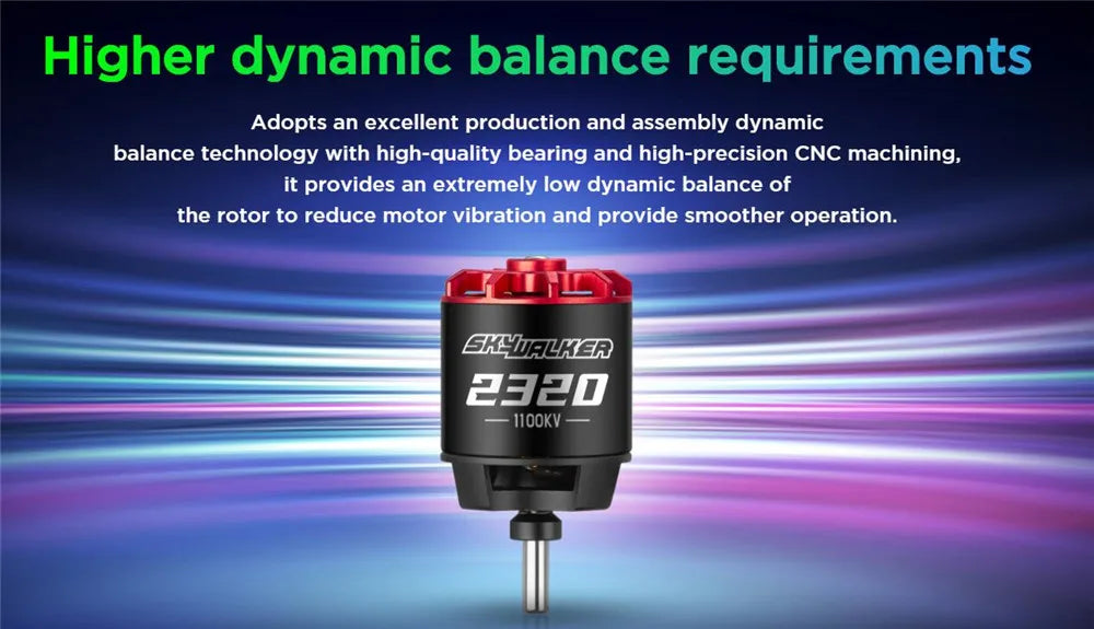 Original Hobbywing SkyWalker 2312 2316 2320 Brushless Motor For Rc Airplane / fixed-wing 9 high-quality bearing and high-precision CNC machining provide an extremely low dynamic balance of