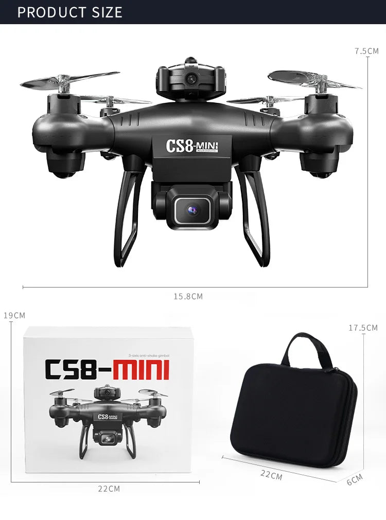 CS8 Drone, cs8-min: 15.8cm 19cm