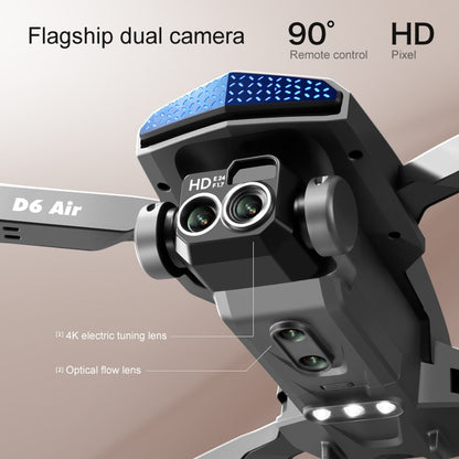 D6 ड्रोन - 8K प्रोफेशनल डुअल कैमरा फोटोग्राफी ऑप्टिकल फाइव-वे ऑब्स्टैकल अवॉइडेंस क्वाडकॉप्टर टॉयज गिफ्ट 5000M