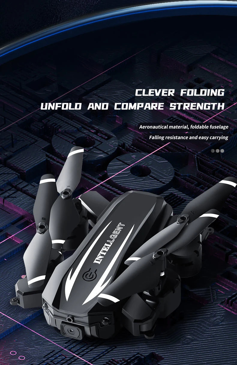 New Quadcopter Drone 8K Profesional Drones With 4k HD Obstacle Avoidance Aerial Photography RC Helicopter Airplane Foldable Dron 28 New Quadcopter Drone, clever folding unfold and compare strength aeronautical material, foldable fuse