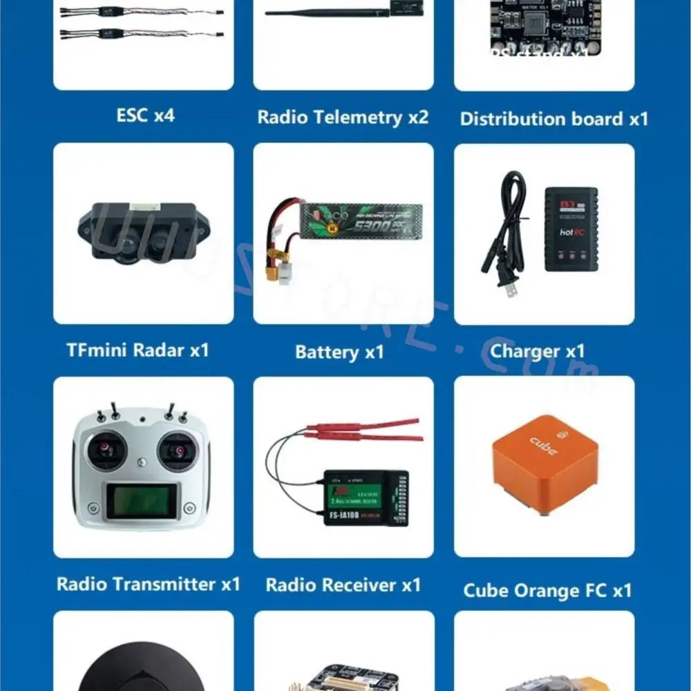 Hex EDU-450 education rack package beginner entry primary powertrain kit UAV BNR / RTF COMBO 16 ESC x4 Radio Telemetry x2 Distribution board x1 200 hol