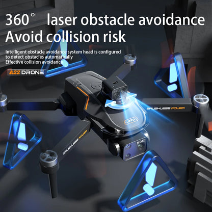 The A22 Drone features 360 laser obstacle avoidance for intelligent and automatic detection of obstacles.