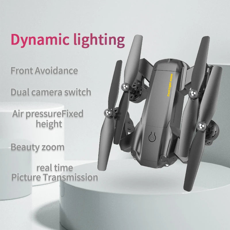 S27 Drone, dynamic lighting front avoidance dual camera switch air pressurefixed height beauty zoom