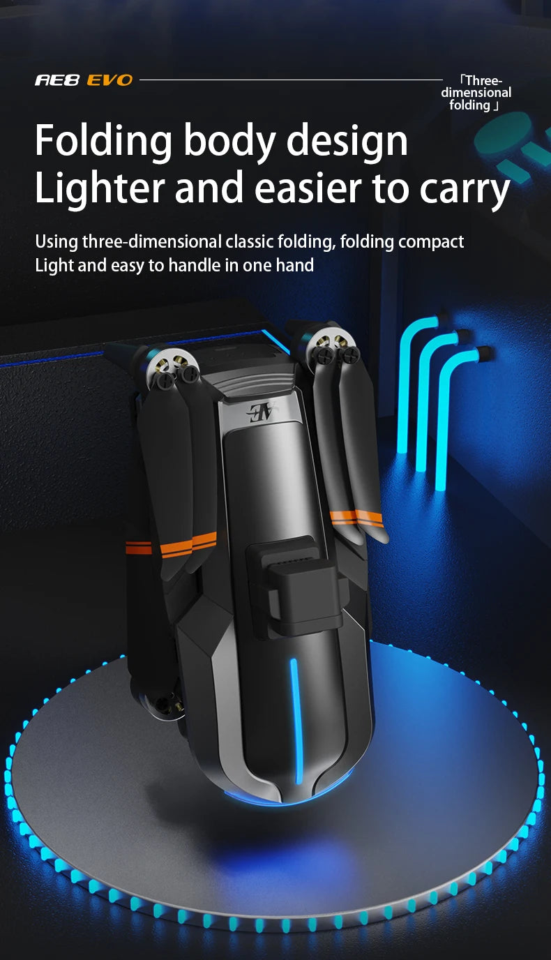 AE8 EVO Drone, Ae8 Evo TThree-dimensional folding Body design Lighter and easier to