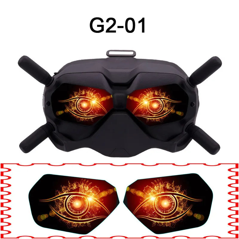 PVC Big Eyes Skin Stickers for DJI Goggles V2 - Flight Glasses Decal Decorative Film for DJI Avata / FPV Camera Drone Accessories 14 PVC Big Eyes Skin Stickers for DJI Goggles V2, Skin Stickers for DJI Goggles V2 APP Supported languages :
