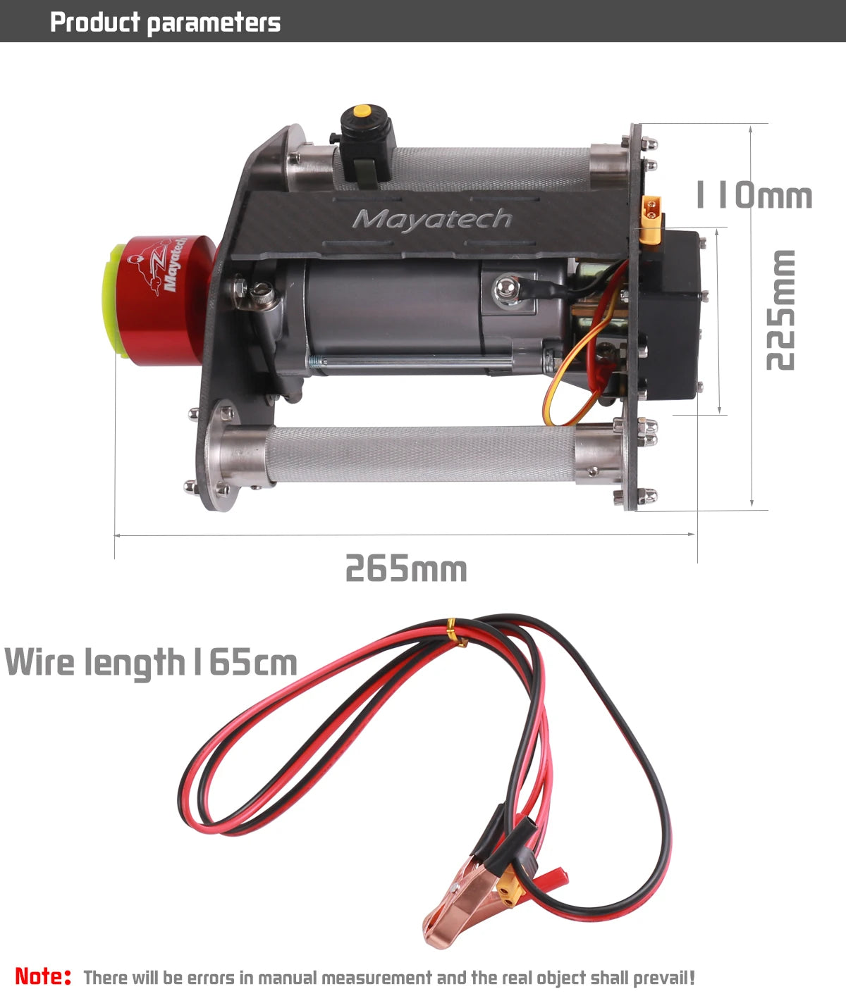 Mayatech TOC250 Terminator TOC Starter, Terminator starter for fixed-wing gas-powered drones; 65cm wire length and 26.5mm insulation.