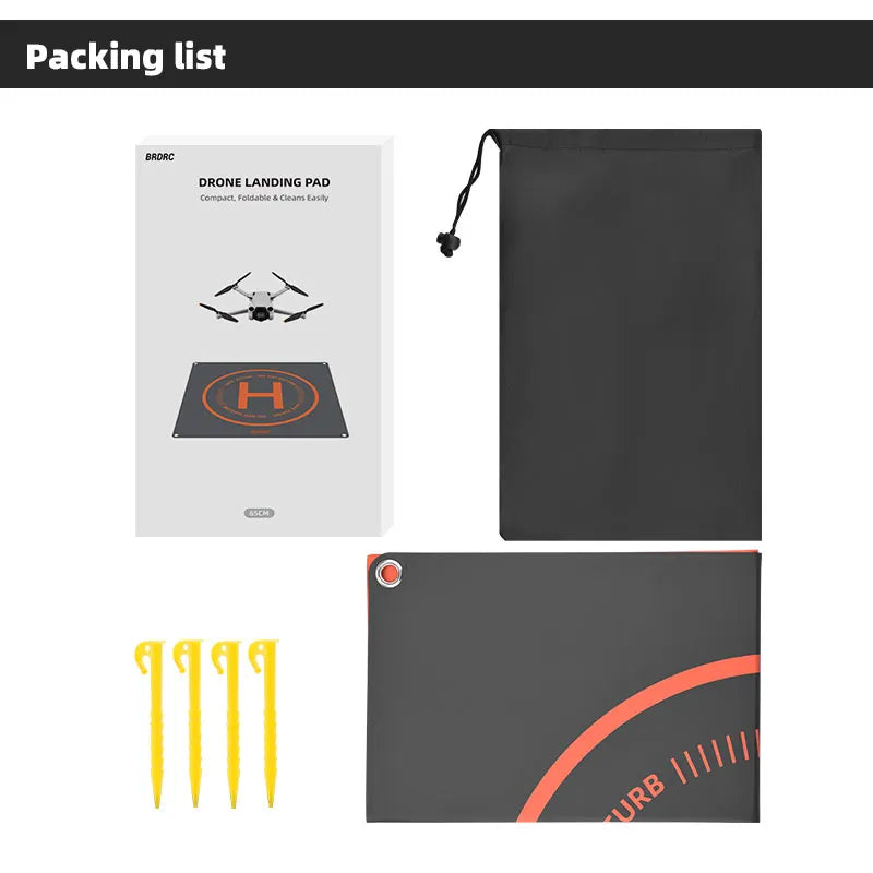 Foldable Landing Pad for DJI Mavic 3 AIR 2/2S/2/3/Holy Stone/SJRC Drone Parking Apron Pad Mat Drone Accessories 65CM*65CM 16 Packing list BaDrc DRONE LANDING PAD Comietoatn