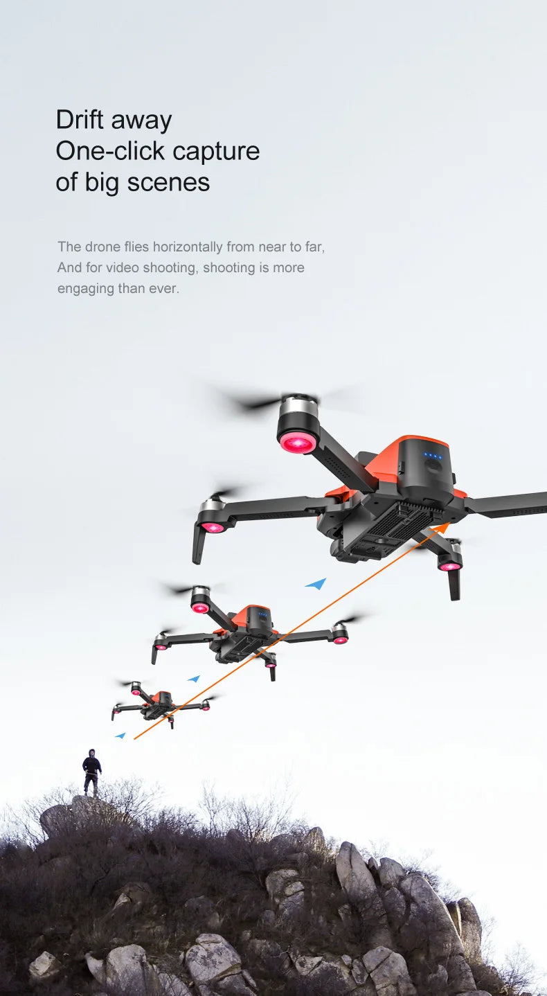 MS-712 drone, drone flies horizontally from near t0 far; shooting is more engaging than ever