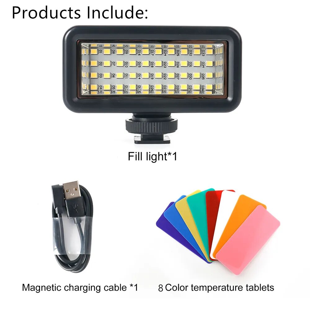 Fill Light Lamp with Frame, 8 8 8 Fill light*1 Magnetic charging cable *1 8 Color temperature tablets*1 8