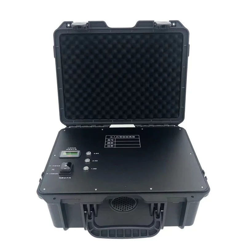 60W Anti Drone Device - Handheld 3 Band 1.5G 2.4G 5.8G UAV Detection 1KM Anti Drone Detector 8 60W Anti Drone Device, DW-M-02 model number : 60W Channels : 3 Channels