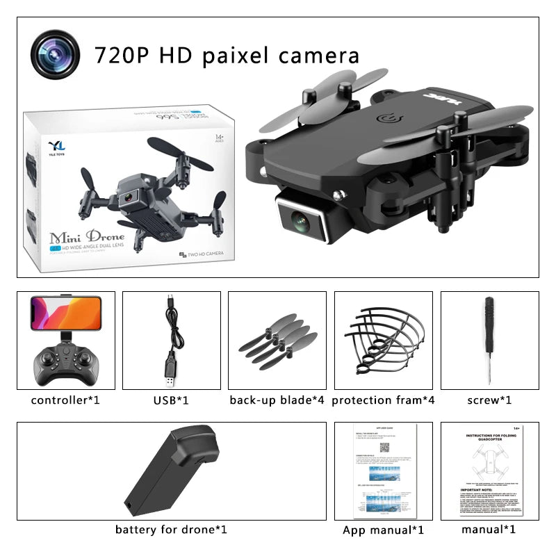 S66 Drone, 720p hd paixel camera mini orone 4