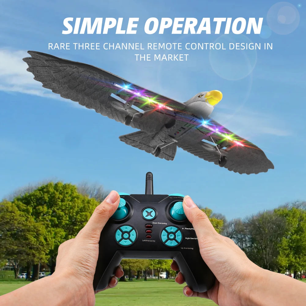 RC Plane Wingspan Eagle Bionic Aircraft Fighter, SIMPLE OPERATION RARE THREE CHANNEL REMOTE CONTRO