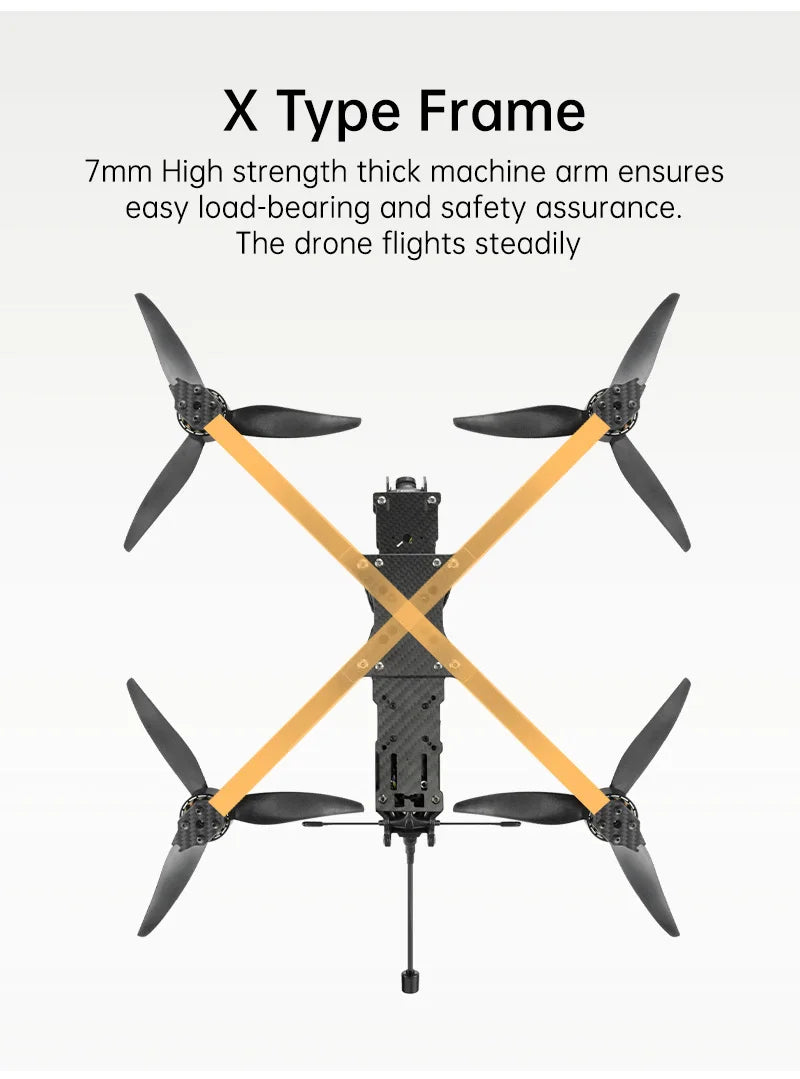 SEQURE Bkli8 8 inch FPV, The SEQUENCE Booklet 8 inch FPV Drone has a robust frame for safe and easy payload loading.