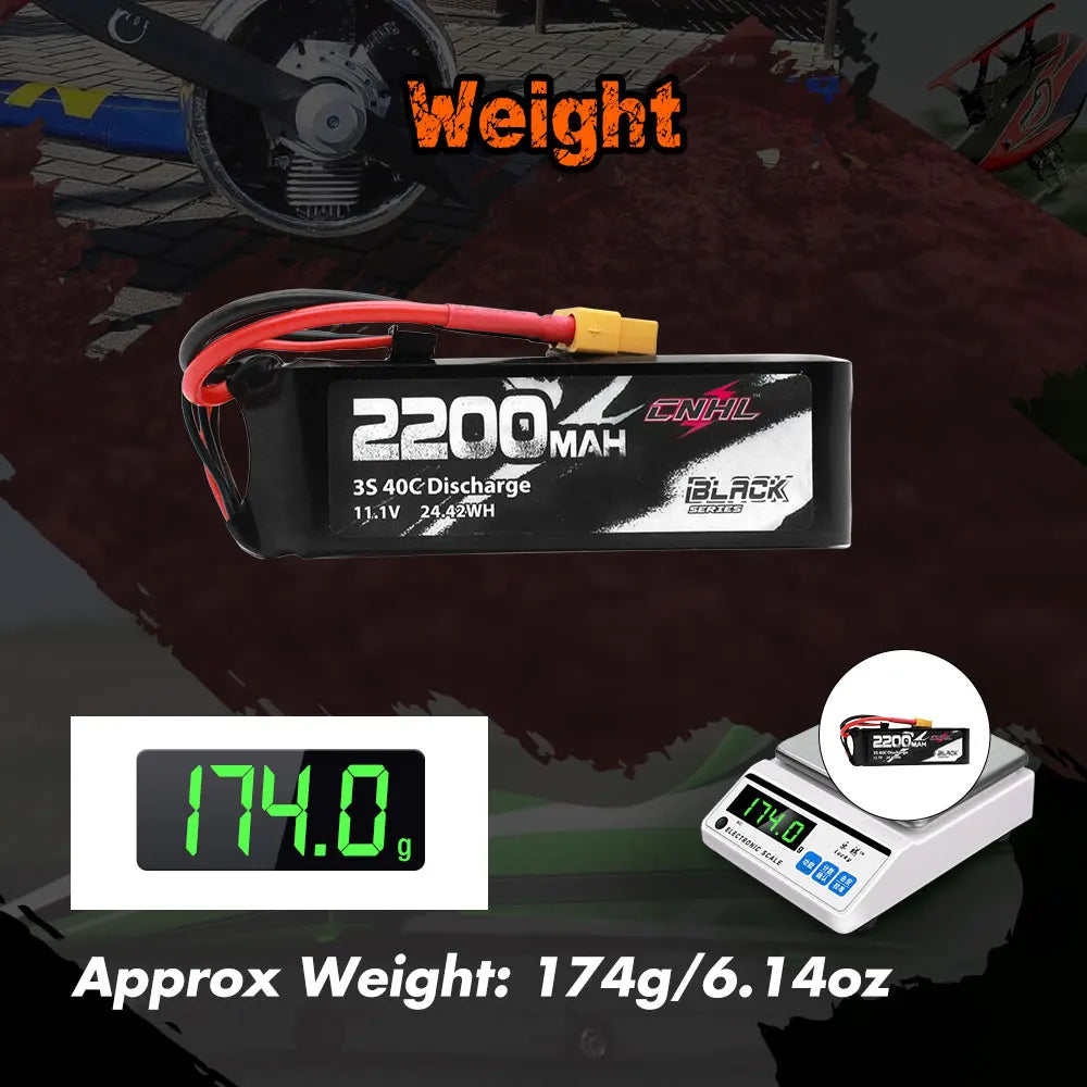 2PCS CNHL 2200mAh Battery - 3S 4S 6S 11.1V 14.8V 22.2V Lipo Battery With XT60 Plug For RC Car Airplane Helicopter Quadcopter Hobby FPV Drone Battery 19 2PCS CNHL 2200mAh Battery, Height CNHL 2200 MAH 35 40C Discharge Biack 11.1V 24