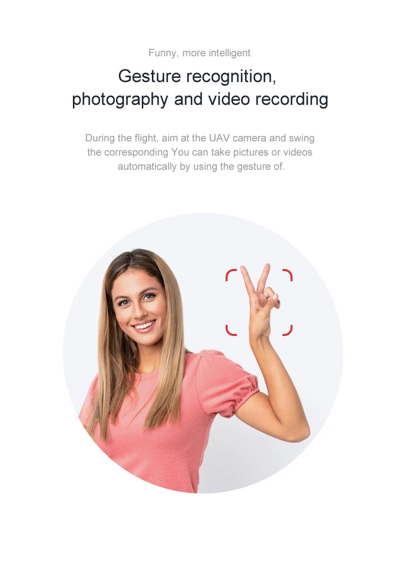 RG101 Pro Drone - 2-axis Gimbal 360° Obstacle Avoidance HD Dual Camera Aerial Photography Brushless GPS Foldable Return Quadcopter Professional Camera Drone 24 RG101 Pro Drone, intelligent gesture recognition, photography and video recording . you can take pictures or videos automatically by using