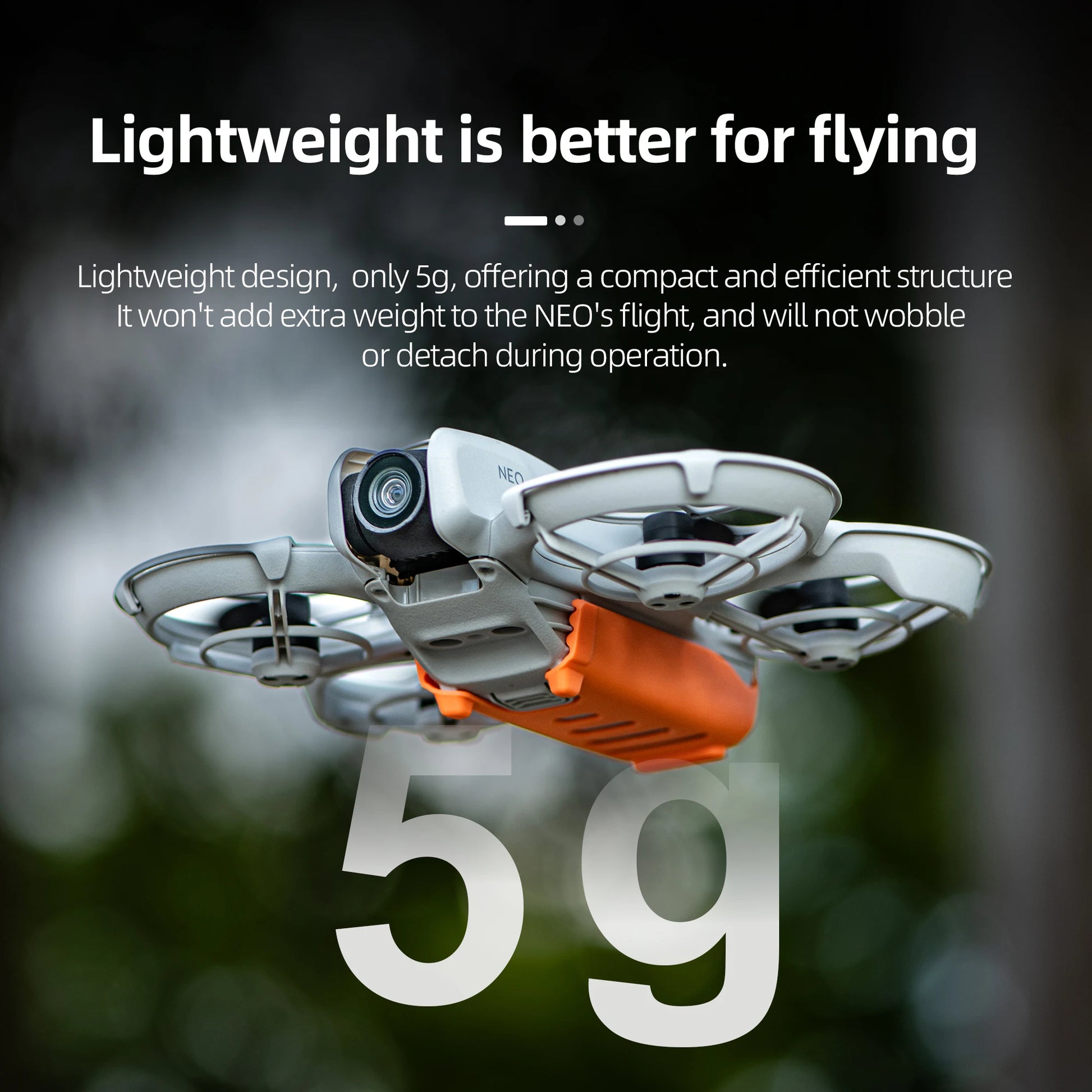 The STARTRC Anti-drop Protective Case for DJI Neo Battery offers a lightweight design weighing only 5g.
