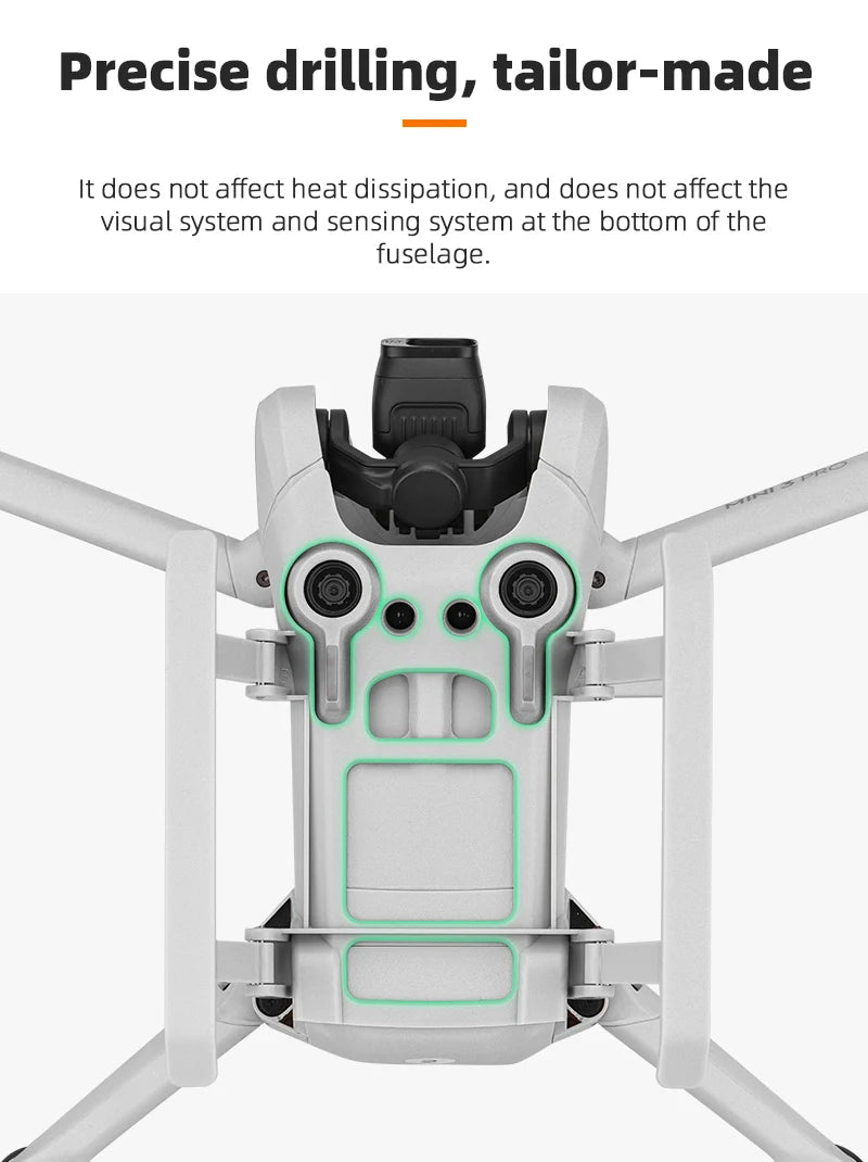 Landing Gear for DJI Mini 3 PRO Drone, heat dissipation does not affect the visual system and sensing system at the bottom