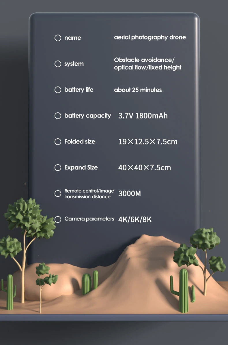 Drone 8K Profesional Drones With Camera, Drone, name aerial photography drone obstacle avoidance/ system optical flow/fixed height