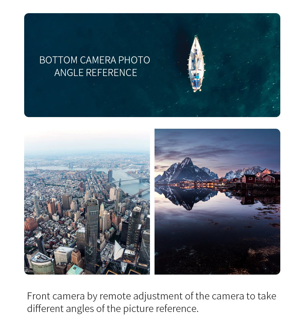 HJ69 Max Drone - 8K Hd Dual Camera 2KM 5G Wifi Fpv Intelligent Obstacle Professional Dron Remote Control Quadcopter Helicopters Toys 23 HJ69 Max Drone, bottom camera photo angle reference front camera by remote adjustment of the camera to