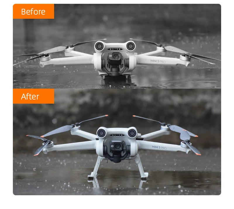 Landing Gear for DJI Mini 3 PRO Drone, different shooting lights, and differences between monitors, the pictures may not reflect the actual color of