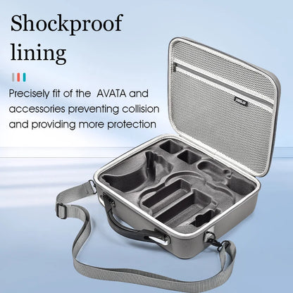 Shockproof lining securely fits AVATA and accessories, preventing collisions and providing superior protection.