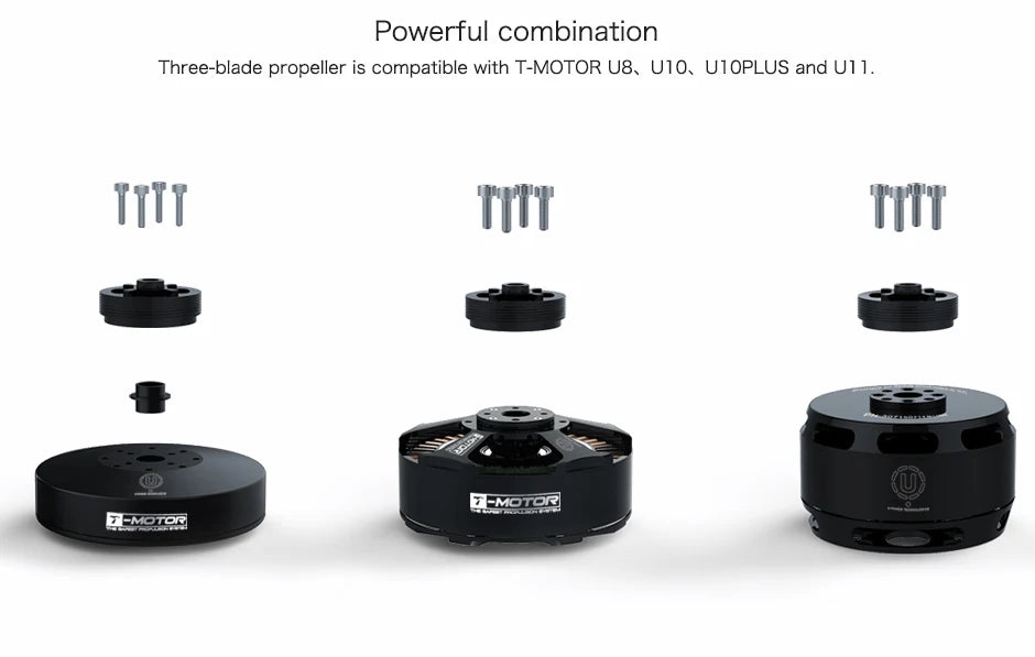 T-Motor CF 26*8.5" 3 blades Prop, Compatible with T-MOTOR U8, UIO, UIOPLUS and UT1