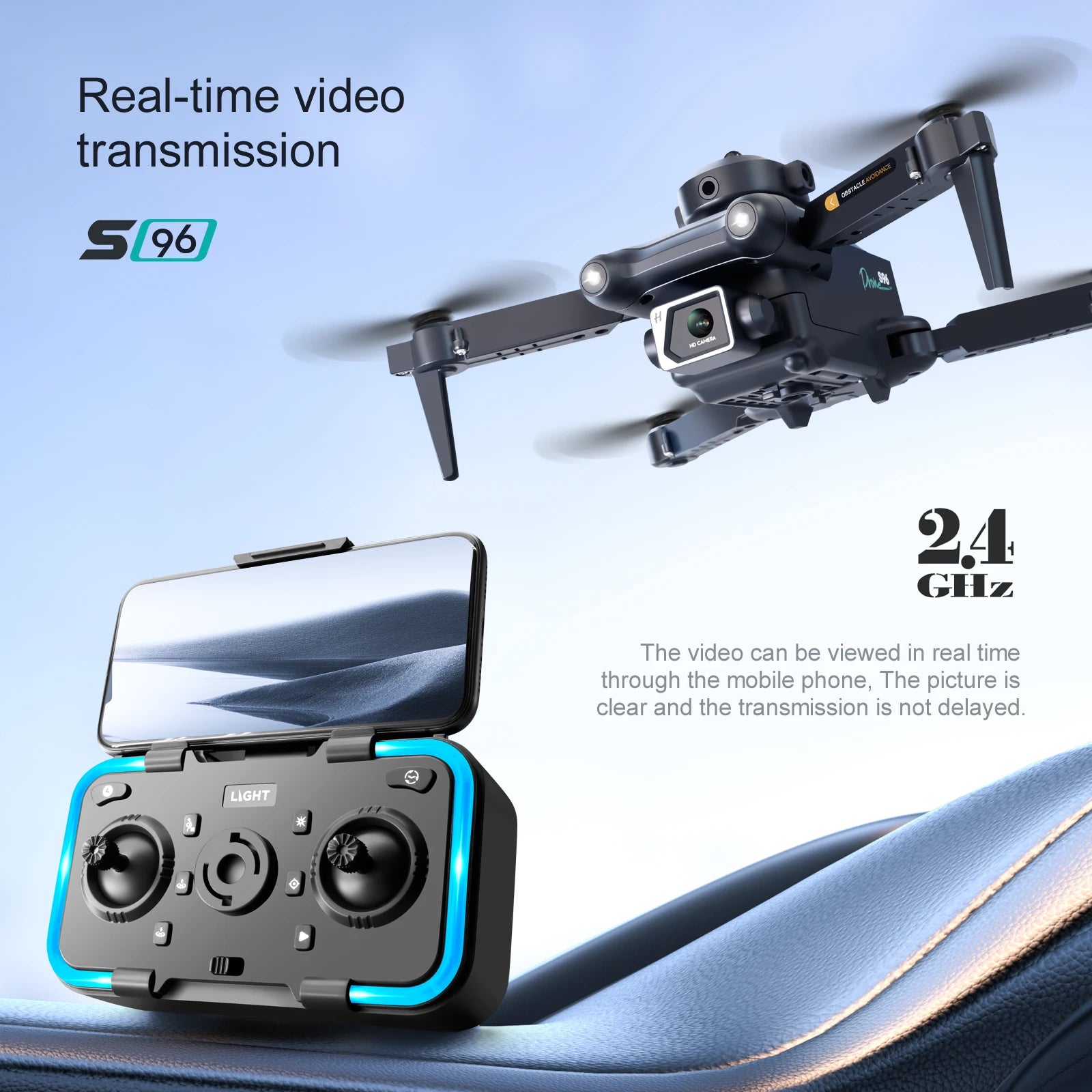 S96 Mini Drone, real-time video transmission 5l96 24 ghz the