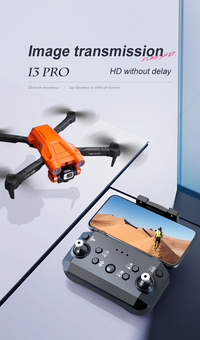XYRC New i3 Pro Drone - 4K HD Dual ESC Camera Optical Flow Positioning Obstacle Avoidance Foldable Quadcopter RC Dron Toys Gifts 38 XYRC New i3 Pro Drone, Image transmission g Fl I3 PRO HD without delay Obstacle Avoidance Say Goodby