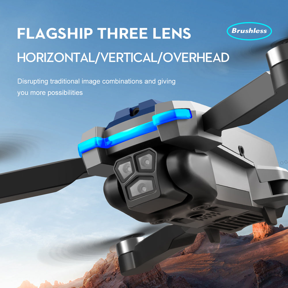 LS S8S Drone, flagship three lens brushless horizontal/vertical/overhead .